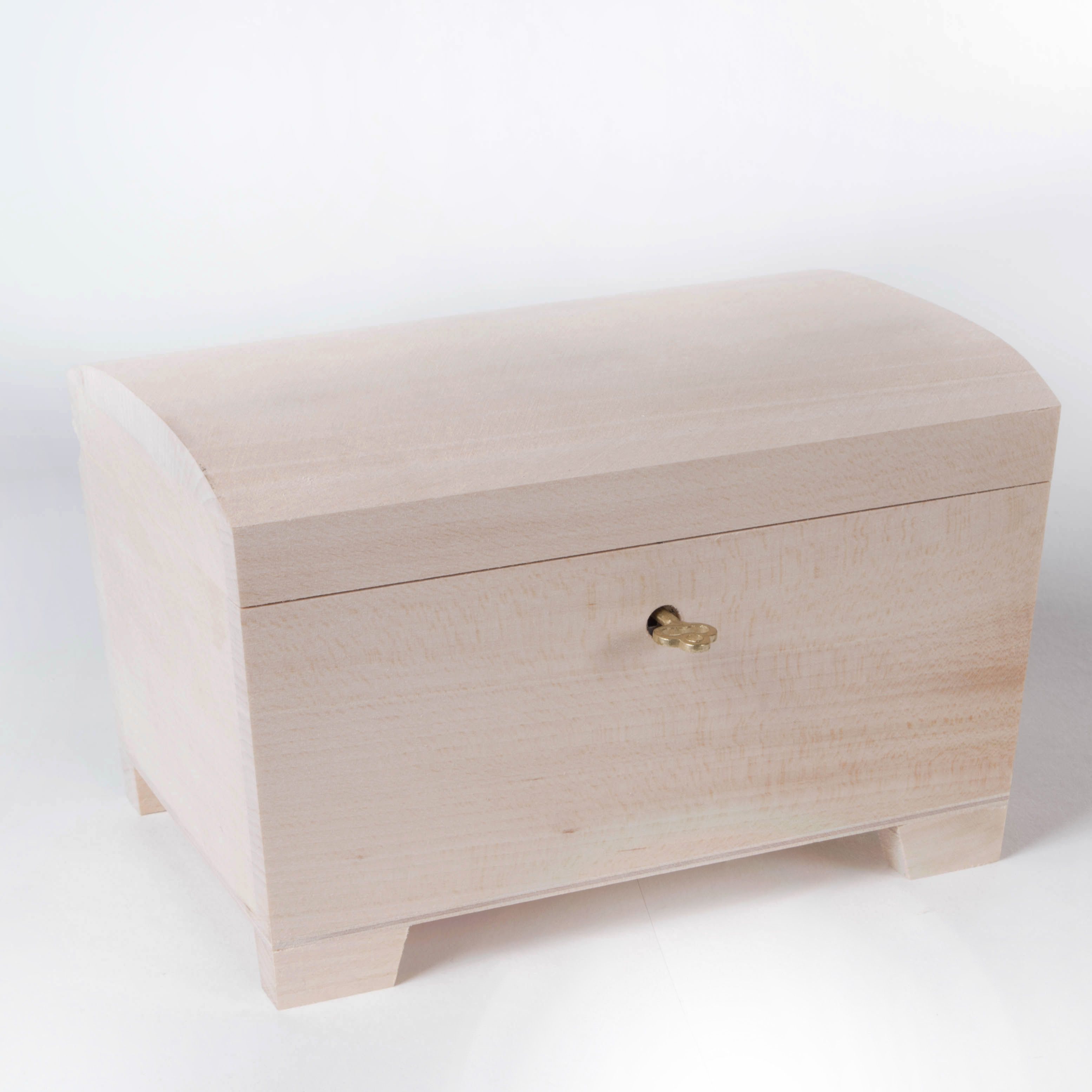Medium Lockable Plain Wooden Treasure Chest Memory Trinket Keepsake Storage Box eBay